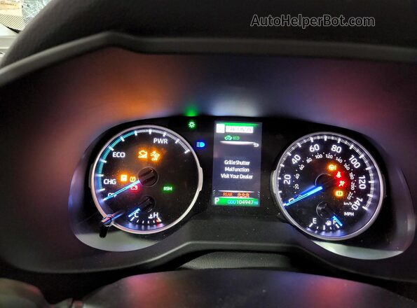 4T3B6RFV2MU045747 2021 TOYOTA RAV4 Blue Instrument cluster view