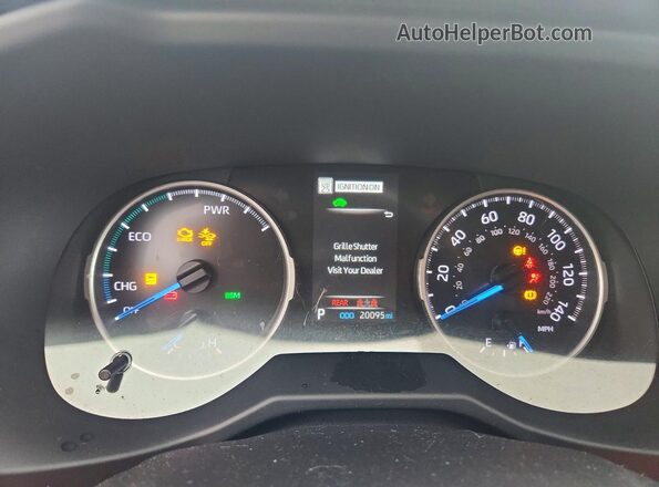 4T3B6RFV8NU076373 2022 TOYOTA RAV4 White Instrument cluster view