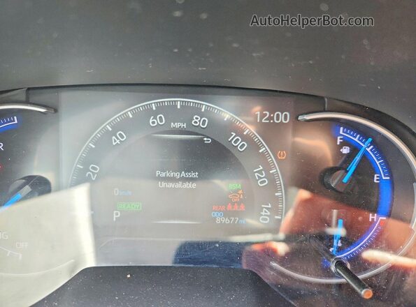4T3D6RFV2MU055896 2021 TOYOTA RAV4 Blue Instrument cluster view