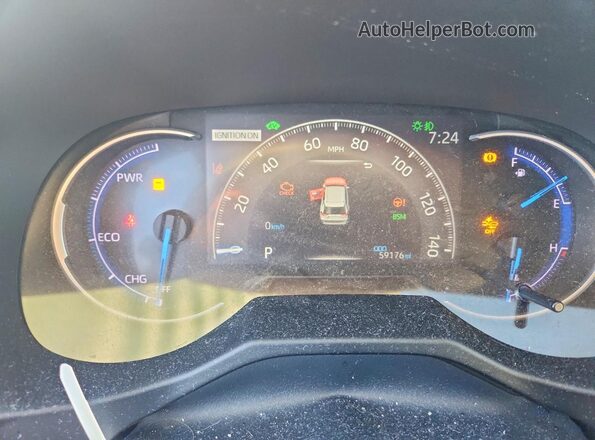 4T3D6RFV5MU037120 2021 TOYOTA RAV4 Blue Вид щитка приладів