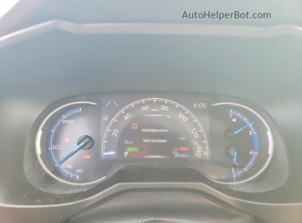 4T3D6RFV7NU086157 2022 TOYOTA RAV4 Blue Вид щитка приладів