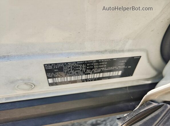 4T3E6RFV5NU076988 2022 TOYOTA RAV4 White VIN sticker view