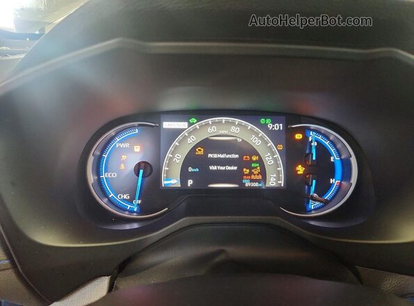 4T3E6RFV6MU040337 2021 TOYOTA RAV4 Gray ხელსაწყოთა პანელის ხედი