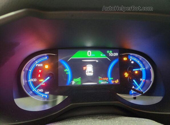 4T3EWRFV1LU003193 2020 TOYOTA RAV4 Blue ხელსაწყოთა პანელის ხედი
