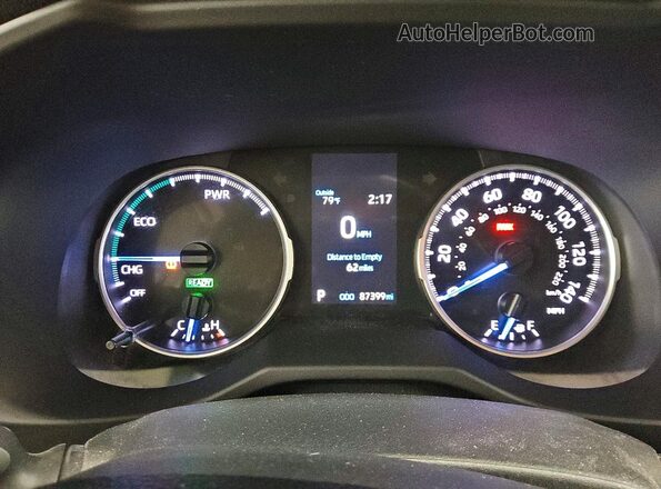 4T3LWRFV1MU023016 2021 TOYOTA RAV4 White Вид щитка приладів