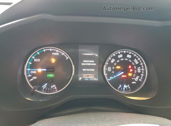 4T3LWRFV1NU076316 2022 TOYOTA RAV4 Gray Instrument cluster view