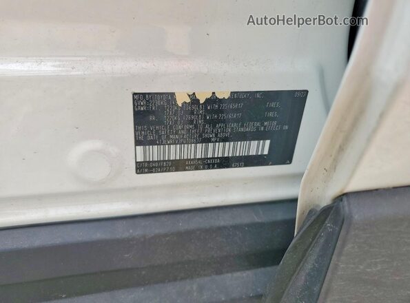 4T3LWRFV3PU108637 2023 TOYOTA RAV4 White Вид наклейки з VIN-кодом