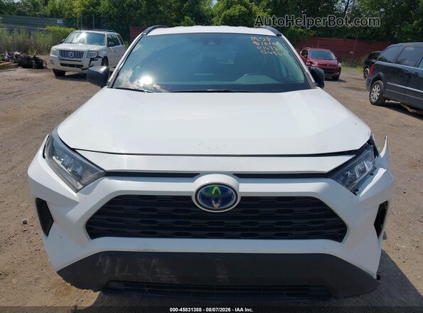 4T3LWRFV6MU016725 2021 TOYOTA RAV4 HYBRID White Instrument cluster view