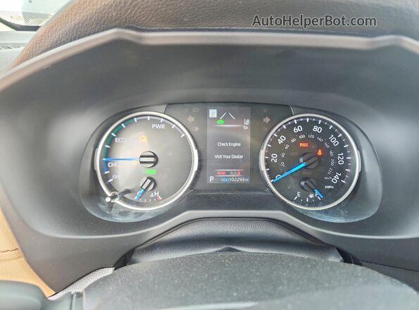 4T3LWRFVXNU076993 2022 TOYOTA RAV4 Black Вид щитка приладів