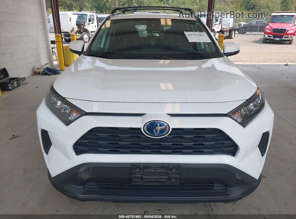 4T3MWRFV8MU038620 2021 TOYOTA RAV4 HYBRID White Instrument cluster view