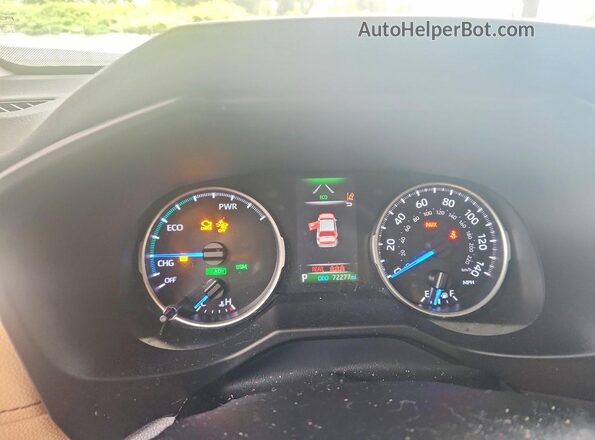 4T3RWRFV0LU002134 2020 TOYOTA RAV4 Black Вид щитка приладів