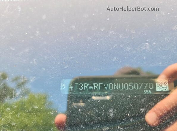 4T3RWRFV0NU050770 2022 TOYOTA RAV4 Gray Вид наклейки з VIN-кодом