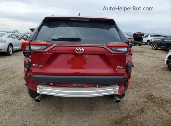 4T3RWRFV0SU197473 2019 TOYOTA RAV4 Бордовый Вид сзади