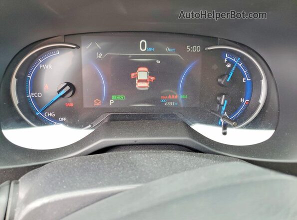 4T3RWRFV0SU197473 2019 TOYOTA RAV4 Бордовый Вид щитка приборов