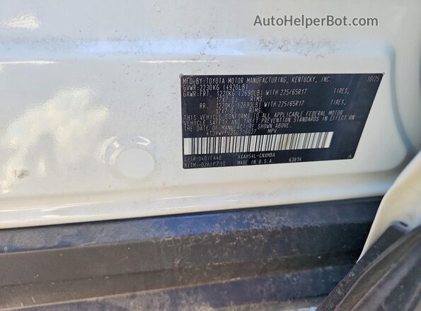 4T3RWRFV2SU206027 2025 TOYOTA RAV4 Белый Вид наклейки с VIN-кодом