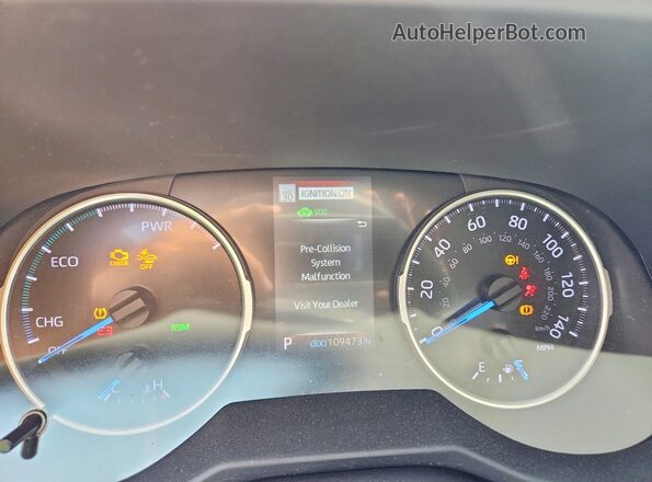 4T3RWRFV3NU056532 2022 TOYOTA RAV4 Red Вид щитка приладів