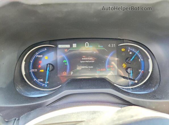 4T3RWRFV3SU195149 2025 TOYOTA RAV4 White Вид щитка приладів