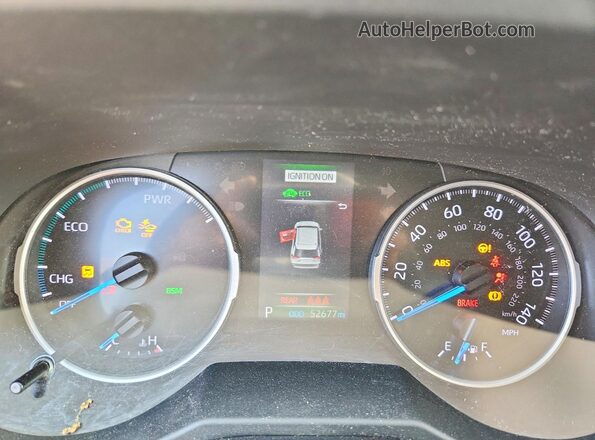 4T3RWRFV4NU074912 2022 TOYOTA RAV4 Серый Вид щитка приборов