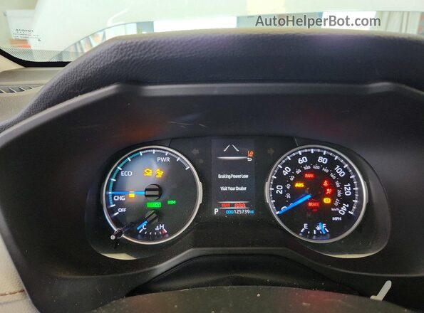 4T3RWRFV8MU035772 2021 TOYOTA RAV4 White Instrument cluster view