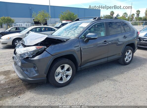 4T3RWRFV9MU041015 2021 TOYOTA RAV4 HYBRID Gray Առջևի ձախ երեք քառորդ տեսարան