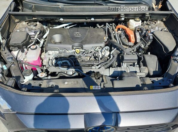 4T3RWRFVXNU077362 2022 TOYOTA RAV4 Gray ძრავის განყოფილების ხედი