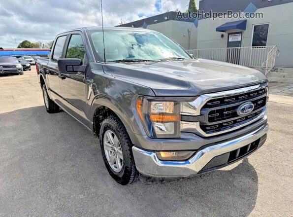 1FTEW1C86PKD23334 2023 FORD F150 Gray Вид спереду