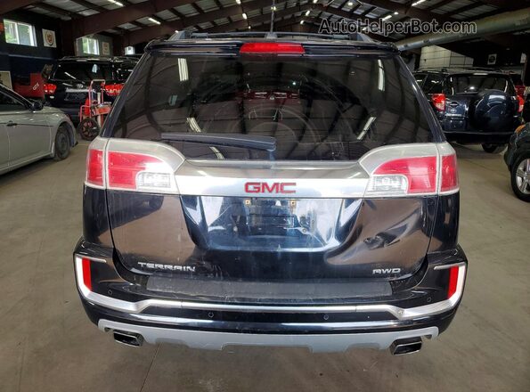 2GKFLVE39G6277771 2016 GMC TERRAIN Black Вид салону спереду