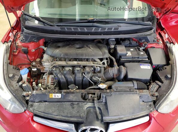 KMHDH4AE6GU517930 2016 HYUNDAI ELANTRA Burgundy Engine compartment view