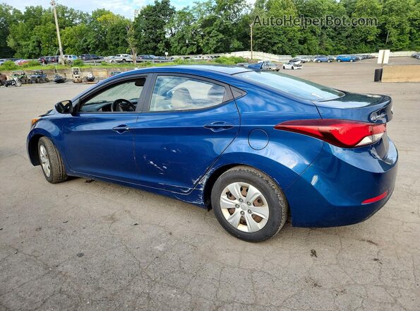 KMHDH4AE9GU543745 2016 HYUNDAI ELANTRA Blue Rear right