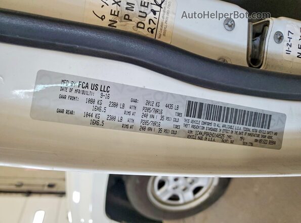 1C4NJPBA2HD140525 2017 JEEP PATRIOT White Widok naklejki z numerem VIN