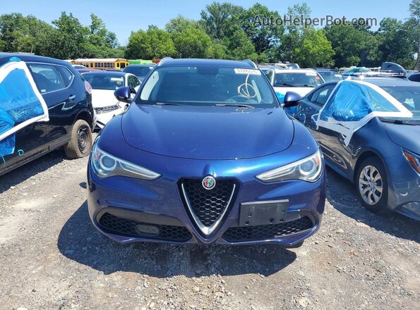 ZASFAKAN6J7B81313 2018 ALFA ROMEO STELVIO Blue Հետևի տեսք