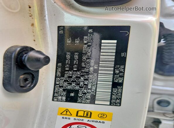 JTJYARBZXG2050044 2016 LEXUS NX White Widok wnętrza 360 stopni