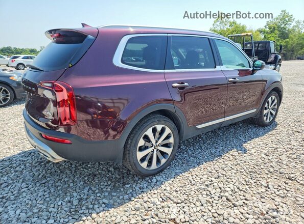 5XYP64HC6LG029522 2020 KIA TELLURIDE Burgundy Передня права чверть