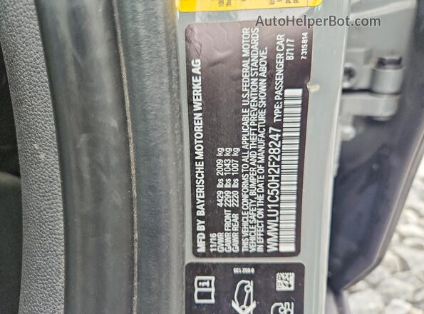 WMWLU1C50H2F28247 2017 MINI COOPER Gray VIN կոդի պիտակի տեսք