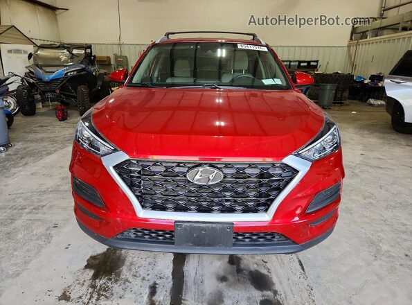 KM8J3CA47MU332607 2021 HYUNDAI TUCSON Red Rear view
