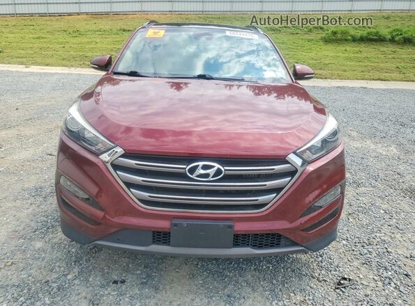 KM8J3CA28GU084659 2016 HYUNDAI TUCSON Темно-бордовый Вид сзади
