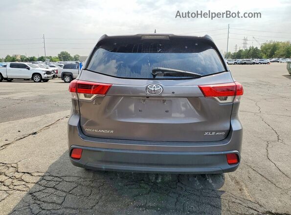 5TDJZRFH1KS713176 2019 TOYOTA HIGHLANDER Gray წინა სალონის ხედი