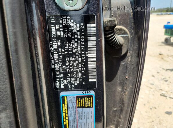 5XYP6DHC2LG089720 2020 KIA TELLURIDE Black Панорамний вид салону 360°