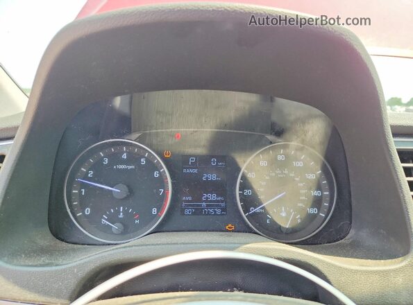 5NPD84LF0HH174084 2017 HYUNDAI ELANTRA Red უკანა სავარძლების ხედი