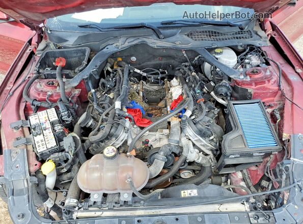 1FA6P8CFXJ5128390 2018 FORD MUSTANG Red Շարժիչի բաժամունքի տեսք