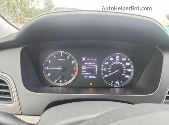 5NPE34AF8GH426829 2016 HYUNDAI SONATA Красный Вид задних сидений