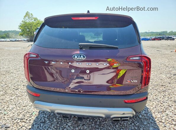 5XYP64HC6LG029522 2020 KIA TELLURIDE Burgundy Вид салону спереду