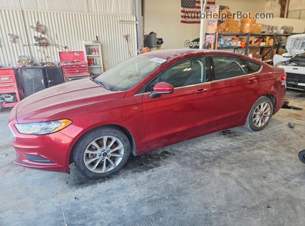 3FA6P0HD3HR257779 2017 FORD FUSION Maroon Trasero izquierdo