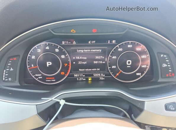 WA1LHAF71KD026709 2019 AUDI Q7 White Вид задніх сидінь