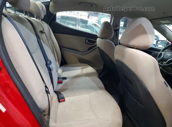 KMHDH4AE6GU517930 2016 HYUNDAI ELANTRA Burgundy Rear interior view