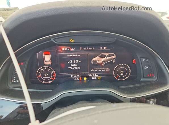 WA1VAAF78JD054762 2018 AUDI Q7 Gray უკანა სავარძლების ხედი