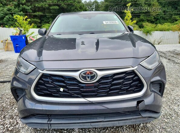 5TDCZRAH0MS534193 2021 TOYOTA HIGHLANDER Gray Rear view