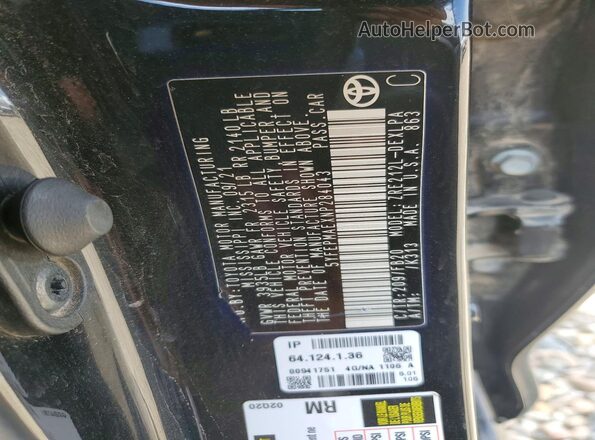 5YFEPMAEXNP284043 2022 TOYOTA COROLLA Black VIN կոդի պիտակի տեսք