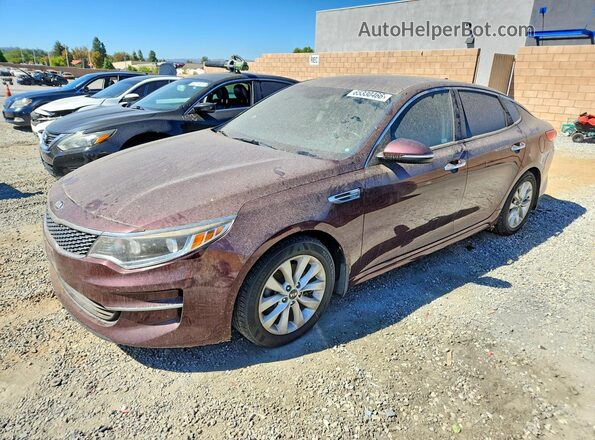 5XXGU4L33GG091354 2016 KIA OPTIMA Burgundy Rear left