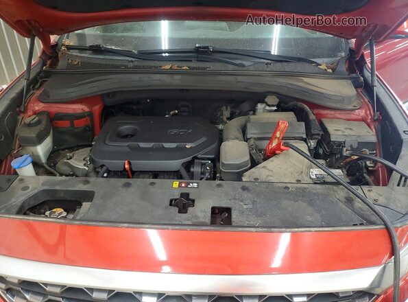 5NMS33AD2LH212423 2020 HYUNDAI SANTA FE Orange Vista del compartimento del motor